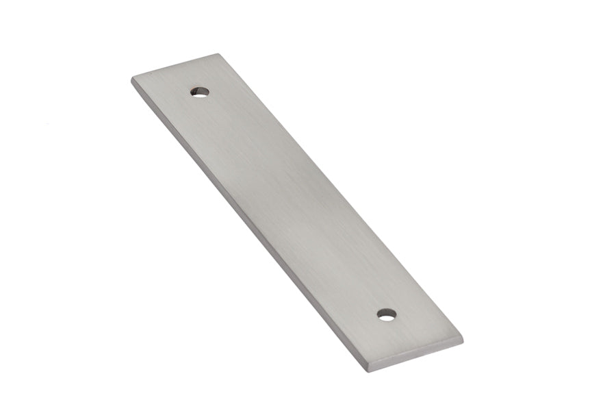 Emtek 86435US15 Art Deco Rectangular Backplate for Cabinet Pull with 4" Center to Center Satin Nickel Finish Main image