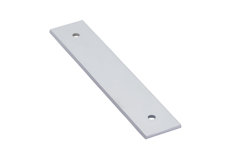 Emtek 86435US26 Art Deco Rectangular Backplate for Cabinet Pull with 4" Center to Center Polished Chrome Finish Main image