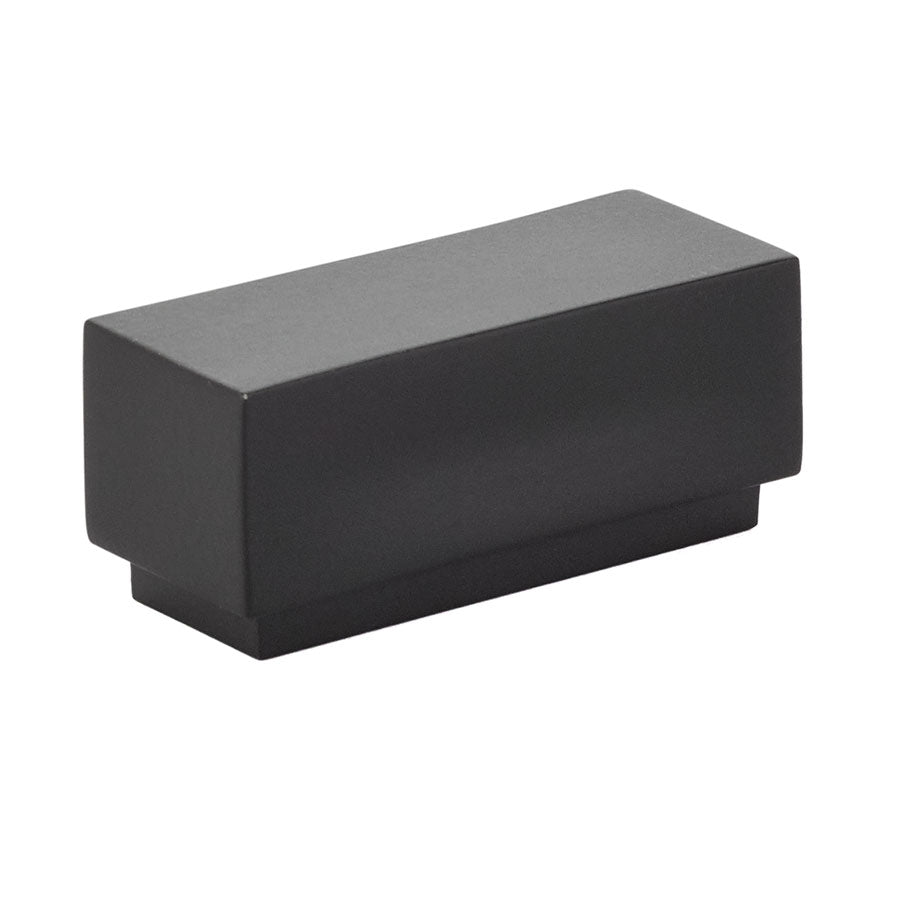 Emtek 86447US19 Cinder 2-1/4" Cabinet Knob with 1" Center to Center Flat Black Finish Main image
