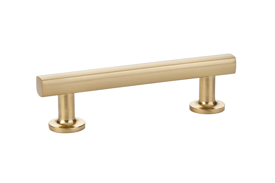 Emtek 86453US4 Freestone Cabinet Pull with 3-1/2" Center to Center Satin Brass Finish Main image