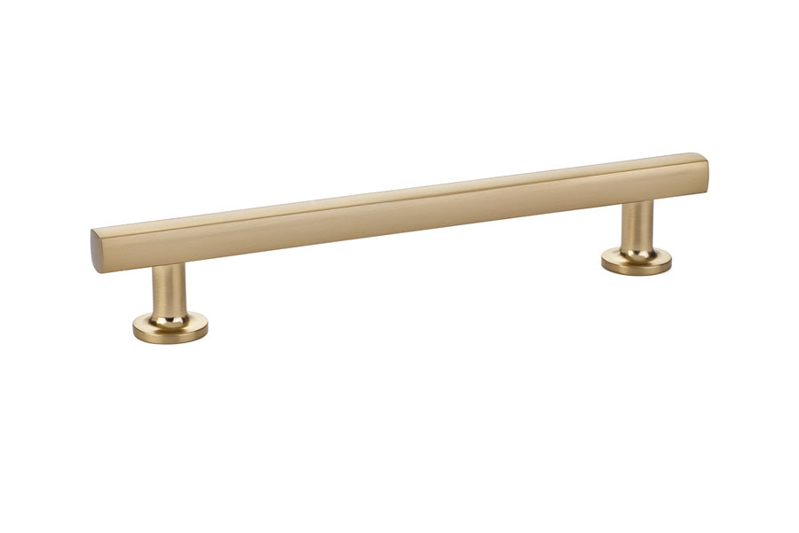 Emtek 86455US4 Freestone Cabinet Pull with 6" Center to Center Satin Brass Finish Main image