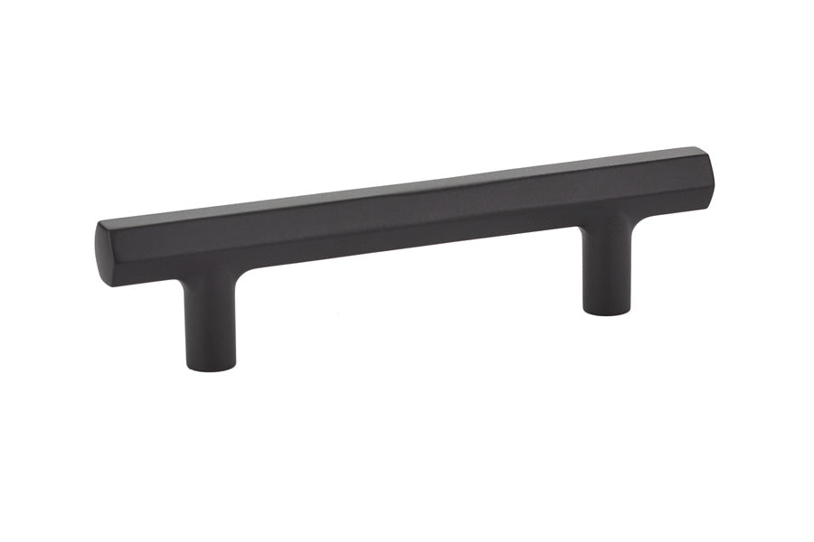 Emtek 86459US19 Mod Hex Cabinet Pull with 3-1/2" Center to Center Flat Black Finish Main image