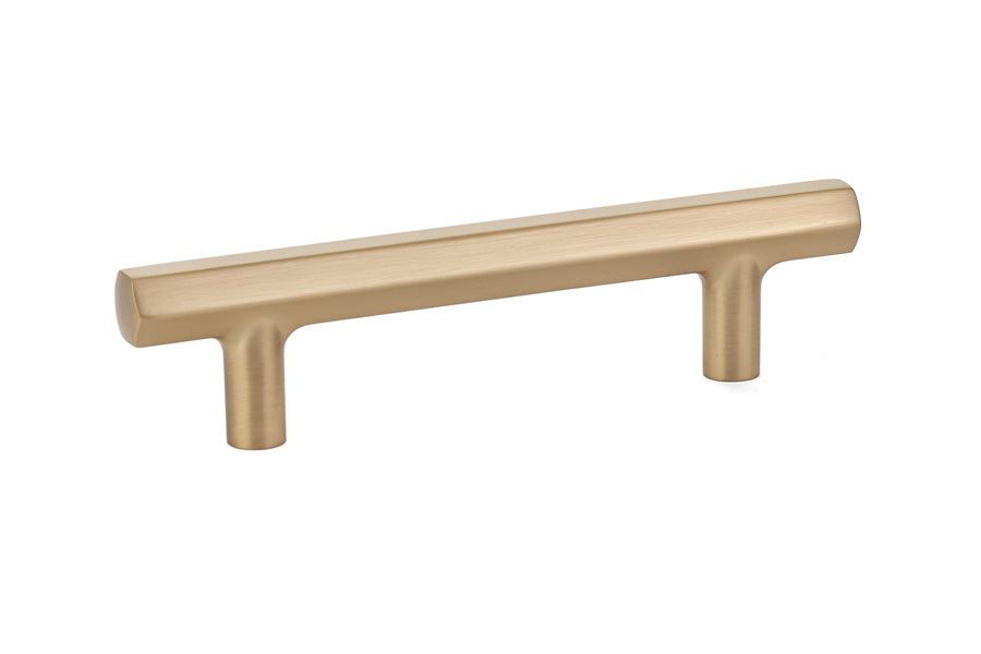 Emtek 86459US4 Mod Hex Cabinet Pull with 3-1/2" Center to Center Satin Brass Finish