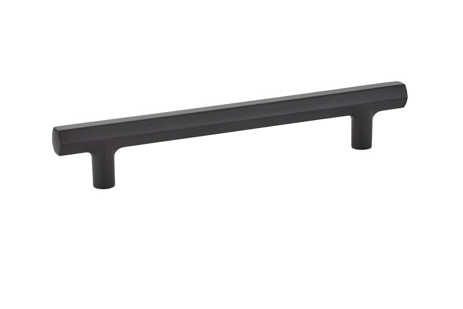 Emtek 86461US19 Mod Hex Cabinet Pull with 6" Center to Center Flat Black Finish Main image