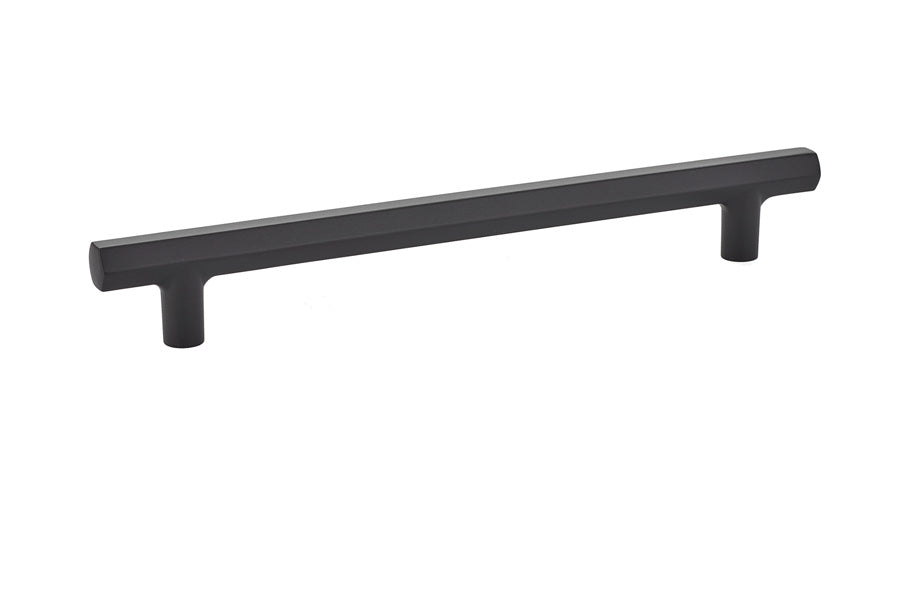 Emtek 86462US19 Mod Hex Cabinet Pull with 8" Center to Center Flat Black Finish Main image