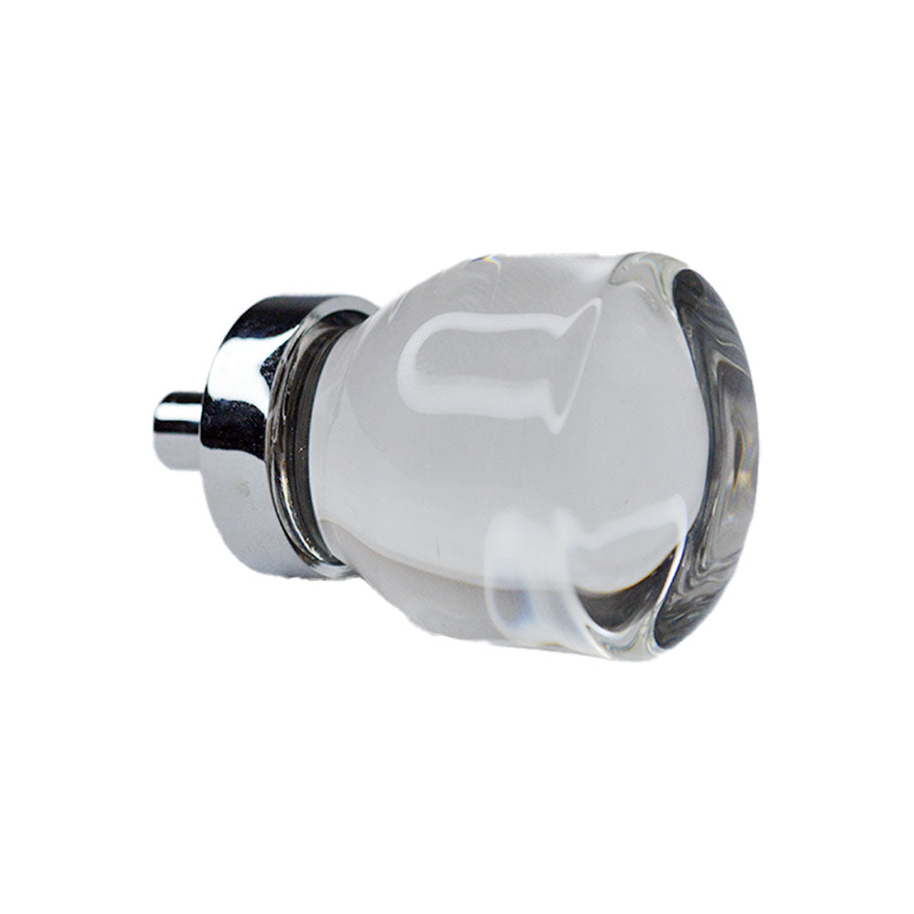 Emtek 86562US26 Juneau 1-1/8" Glass Cabinet Knob Polished Chrome Finish Main image