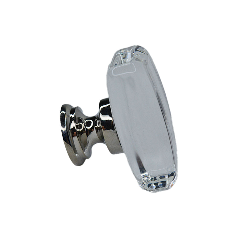 Emtek 86566US14 Windsor 1-5/8" Glass Cabinet Knob Polished Nickel Lifetime Finish Main image
