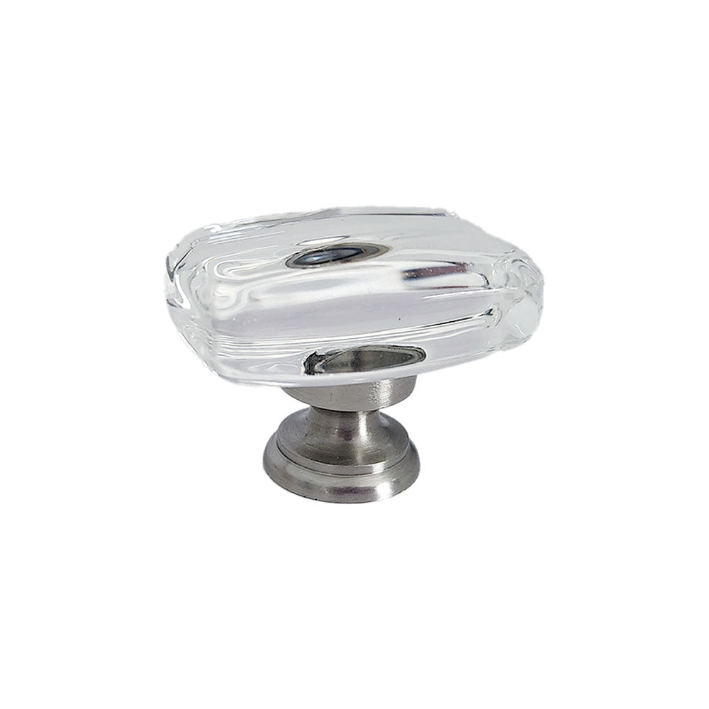 Emtek 86566US15 Windsor 1-5/8" Glass Cabinet Knob Satin Nickel Finish Main image