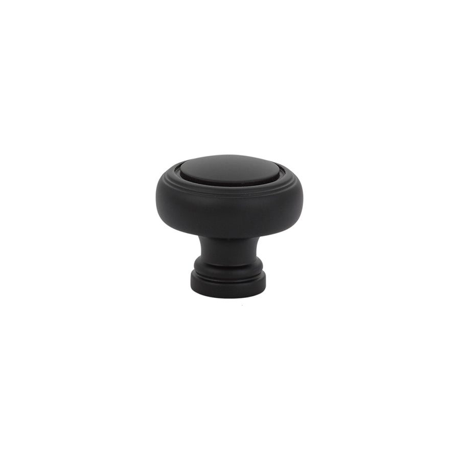 Emtek 86610US19 Norwich 1-1/4" Cabinet Knob Flat Black Finish Main image