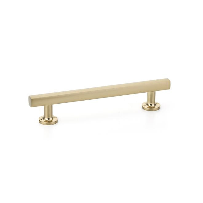 Emtek 86676US4 Freestone Cabinet Pull with 5" Center to Center Satin Brass Finish Main image