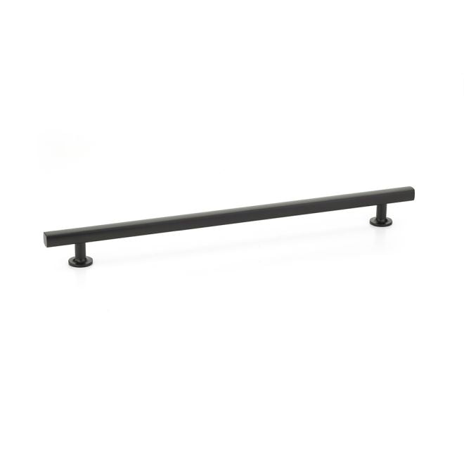 Emtek 86678US19 Freestone Cabinet Pull with 12" Center to Center Flat Black Finish Main image