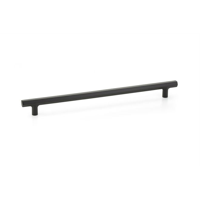 Emtek 86681US19 Mod Hex Cabinet Pull with 12" Center to Center Flat Black Finish Main image