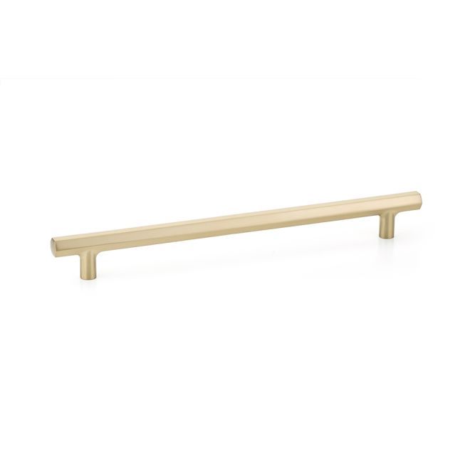 Emtek 86685US4 Mod Hex Extended Cabinet Pull with 6" Center to Center Satin Brass Finish Main image