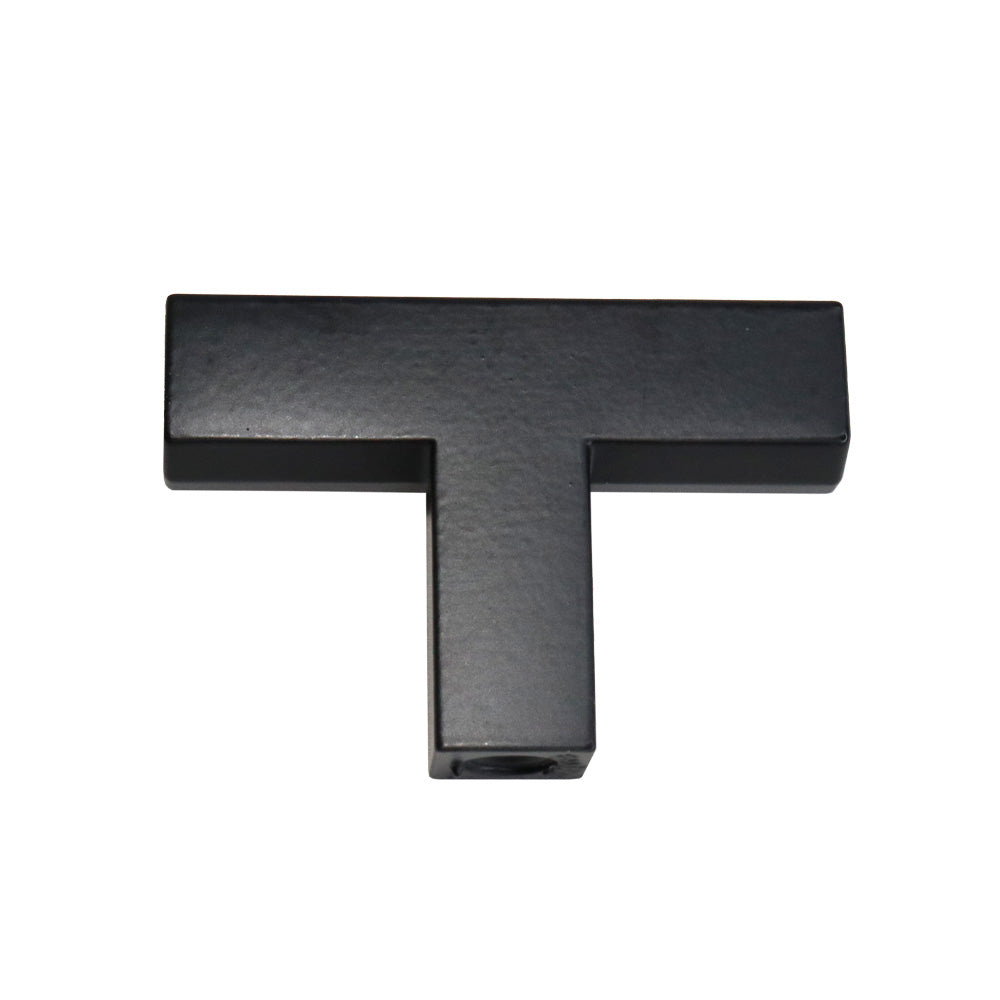 Emtek 86726US19 Warwick T Cabinet Knob Flat Black Finish Main image