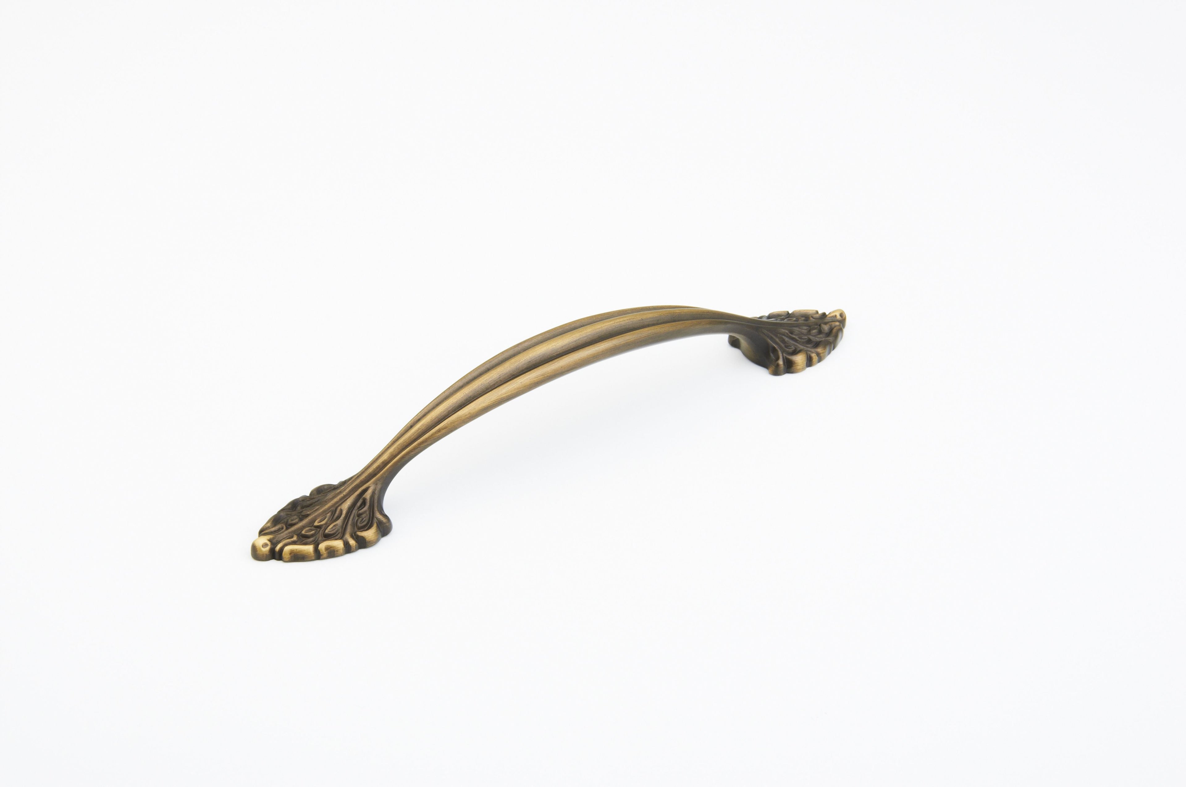Schaub 8716-RB 6" Center to Center Corinthian Cabinet Pull Redington Brass Finish