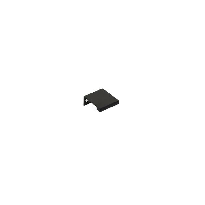 Emtek 87160US19 Edge Cabinet Pull with 1" Center to Center Flat Black Finish Main image