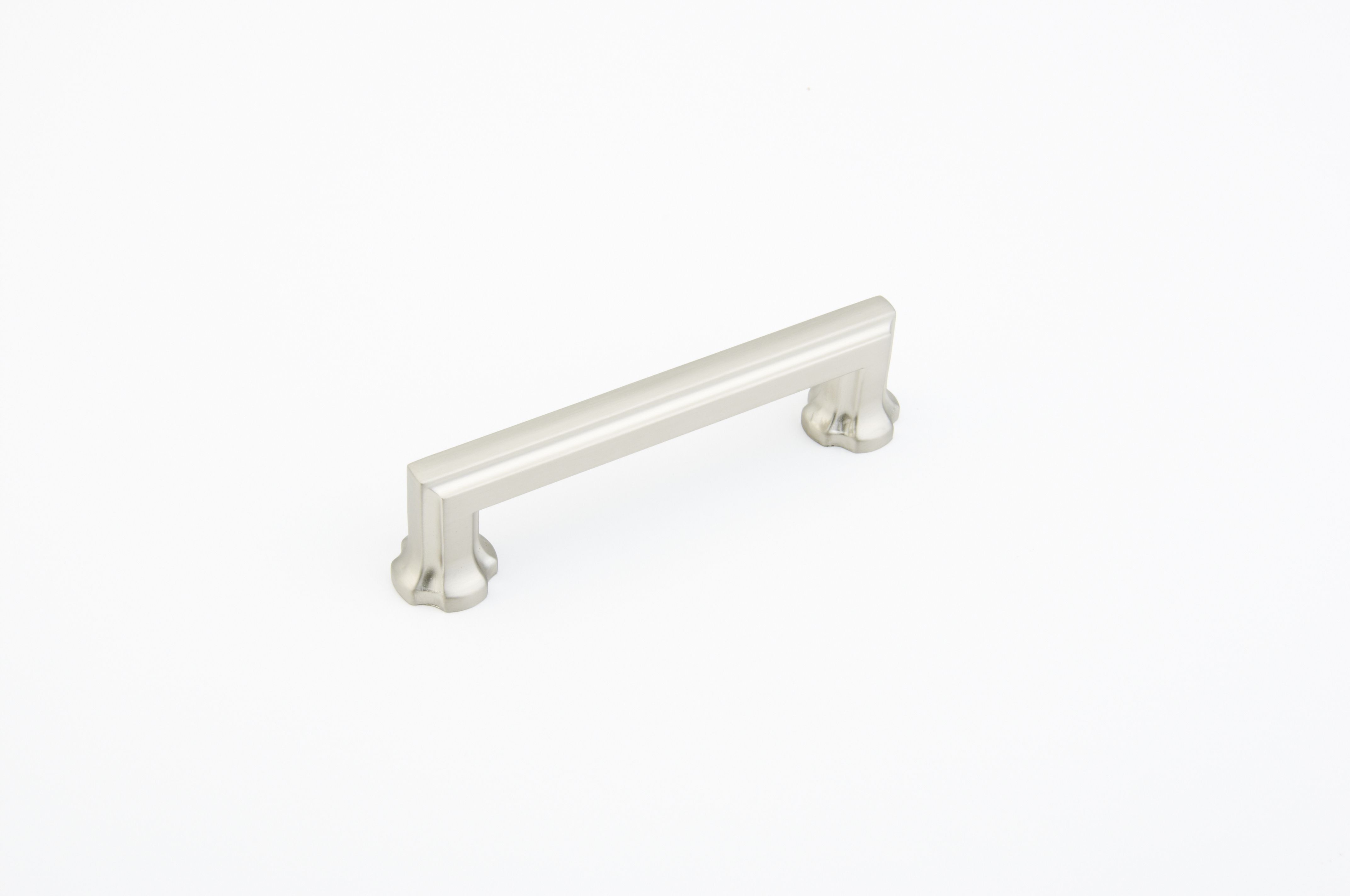Schaub 877-15 4" Center to Center Empire Cabinet Pull Satin Nickel Finish Main image