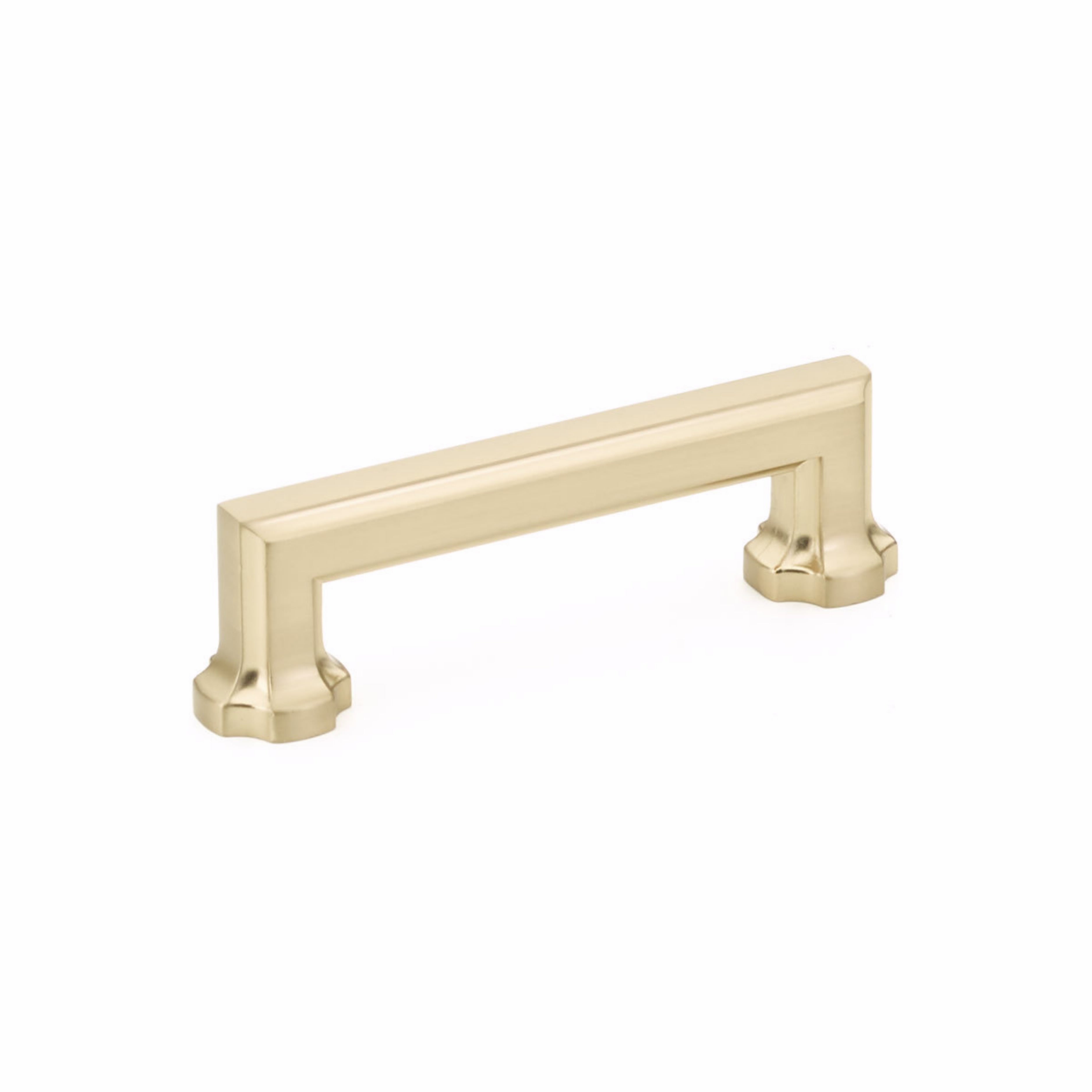 Schaub 883-SSB 3-1/2" Center to Center Empire Cabinet Pull Signature Satin Brass Finish