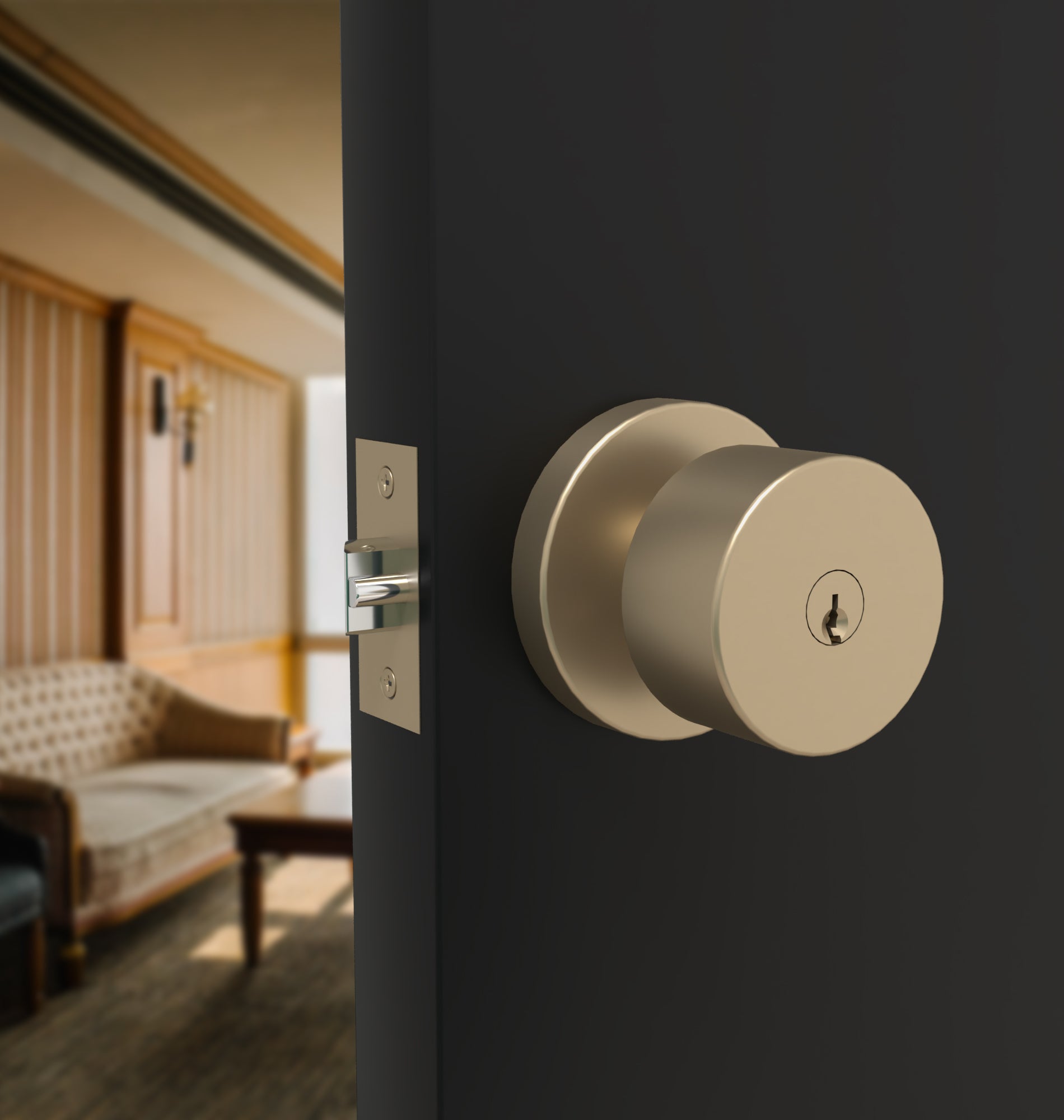 MEGA HANDLES Buena Door Knob Handle Entry/ Passage/ Privacy/ Dummy Secondary image