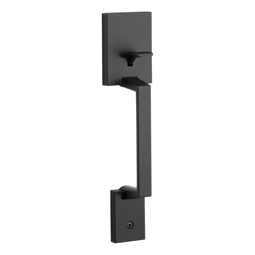 Kwikset 898AMD-514 Amador Handle Only; No Deadbolt with RCAL Latch and RCS Strike Matte Black Finish