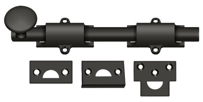 Deltana 8SB10B 8" Surface Bolt; Heavy Duty; Oil Rubbed Bronze Finish Main image