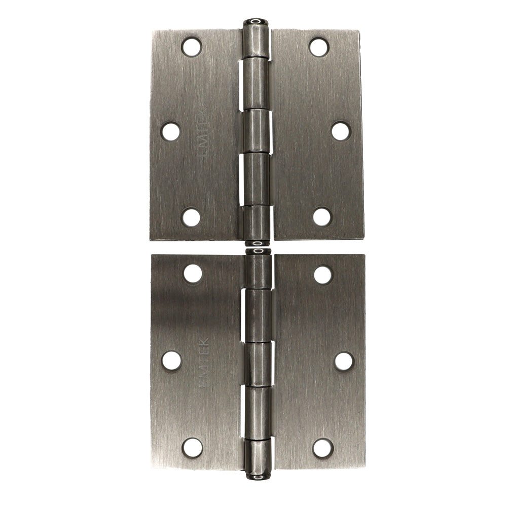 Emtek 91013US15 Pair of 3-1/2" x 3-1/2" Square Steel Residential Duty Hinges Satin Nickel Finish Main image