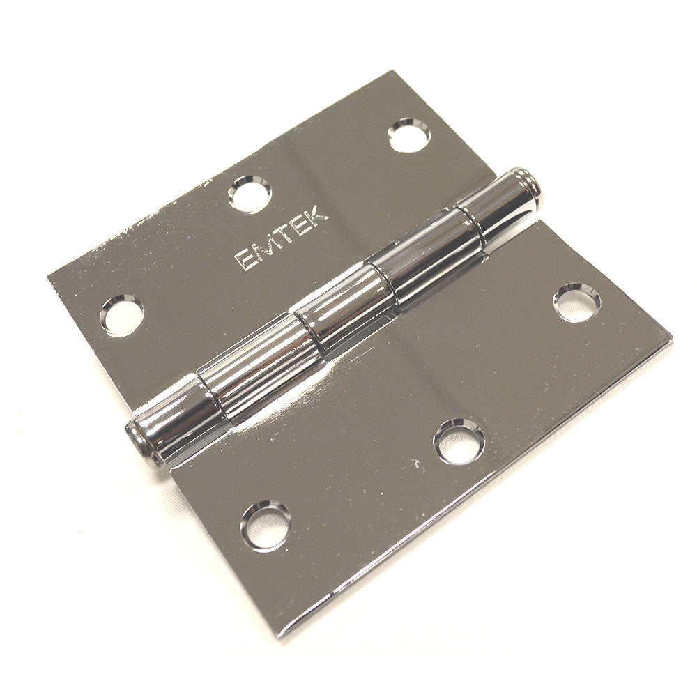 Emtek 91013US26 Pair of 3-1/2" x 3-1/2" Square Steel Residential Duty Hinges Polished Chrome Finish Main image