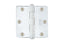 Emtek 91023US26 Pair of 3-1/2" x 3-1/2" 1/4" Radius Steel Residential Duty Hinges Polished Chrome Finish