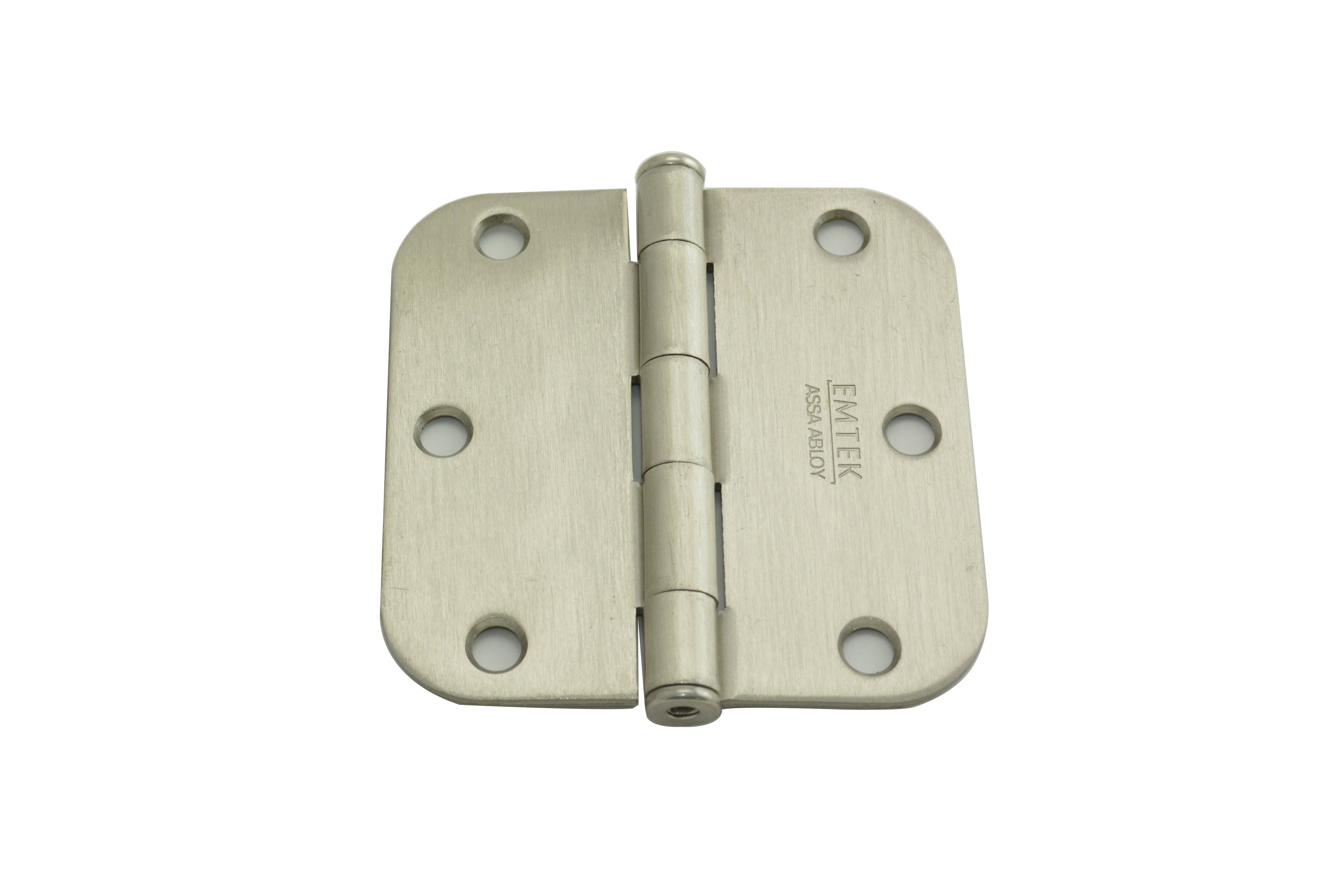Emtek 91033US15 Pair of 3-1/2" x 3-1/2" 5/8" Radius Steel Residential Duty Hinges Satin Nickel Finish Main image