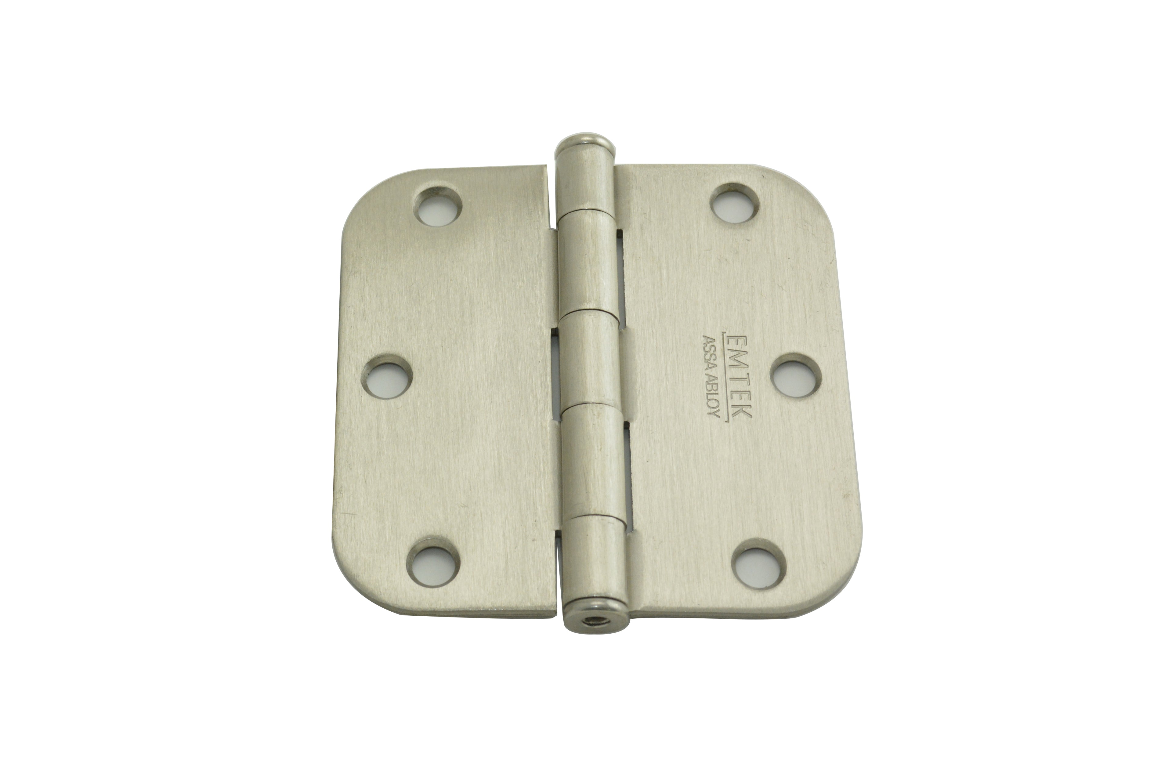Emtek 91033US15 Pair of 3-1/2" x 3-1/2" 5/8" Radius Steel Residential Duty Hinges Satin Nickel Finish