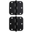 Emtek 91033US19 Pair of 3-1/2" x 3-1/2" 5/8" Radius Steel Residential Duty Hinges Flat Black Finish