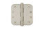 Emtek 91034US15 Pair of 4" x 4" 5/8" Radius Steel Residential Duty Hinges Satin Nickel Finish