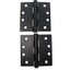 Emtek 92014US19 Pair of 4" x 4" Square Steel Heavy Duty Hinges Flat Black Finish