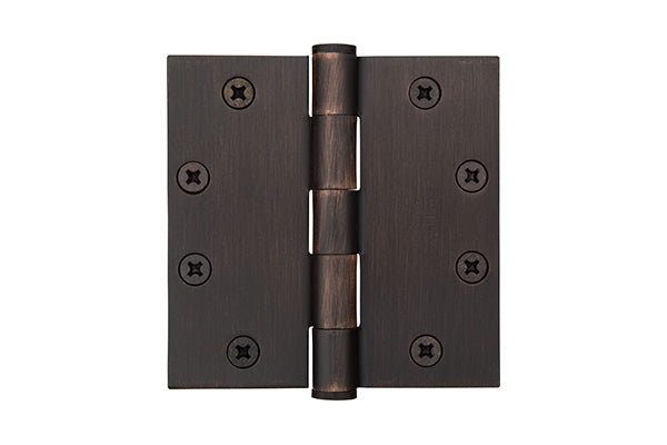 Emtek 92015US10B Pair of 4-1/2" x 4-1/2" Square Steel Heavy Duty Hinges Oil Rubbed Bronze Finish Main image