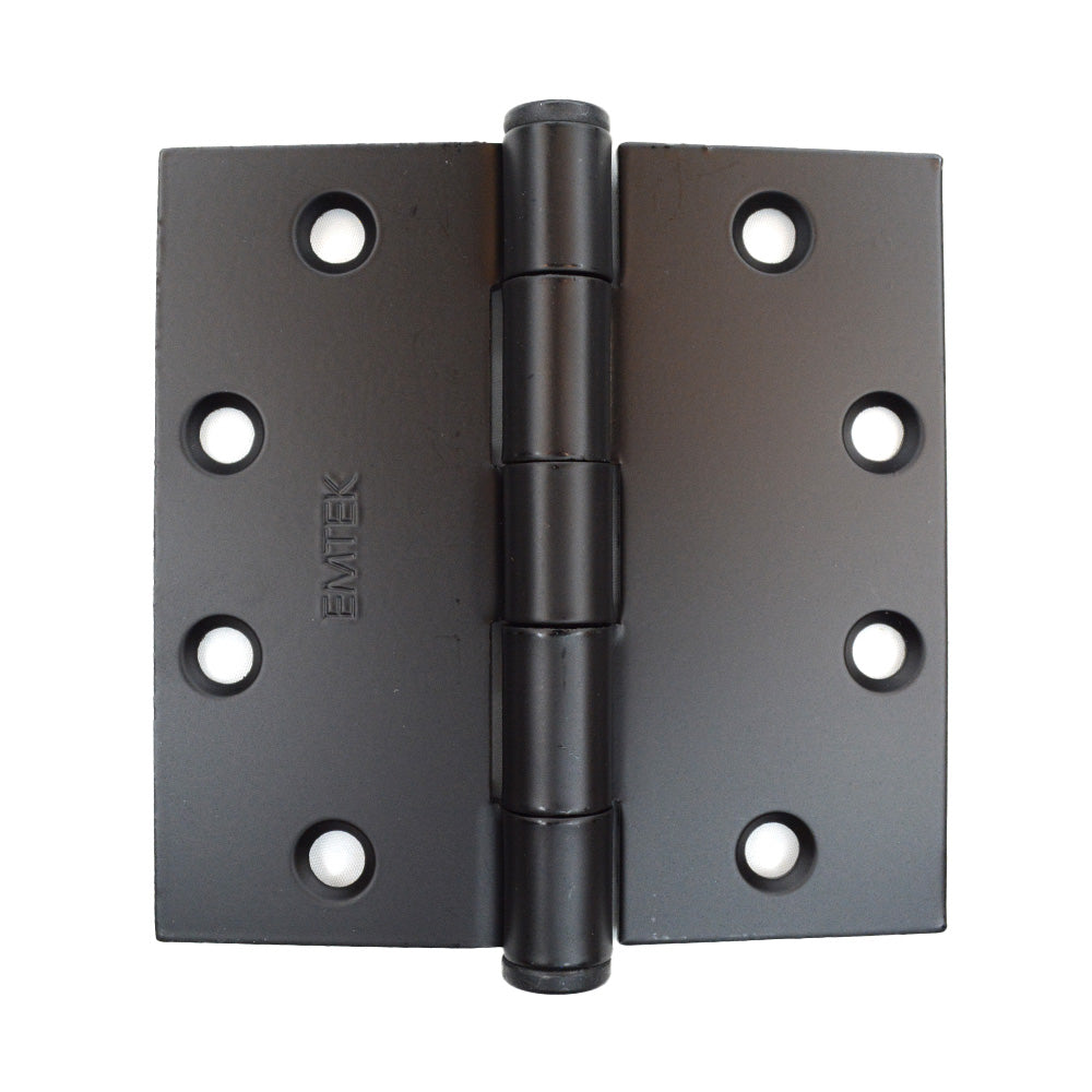 Emtek 92015US19 Pair of 4-1/2" x 4-1/2" Square Steel Heavy Duty Hinges Flat Black Finish Main image