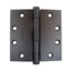 Emtek 92015US19 Pair of 4-1/2" x 4-1/2" Square Steel Heavy Duty Hinges Flat Black Finish