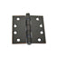 Emtek 94014US10B Pair of 4" x 4" Square Steel Heavy Duty Ball Bearing Hinges Oil Rubbed Bronze Finish