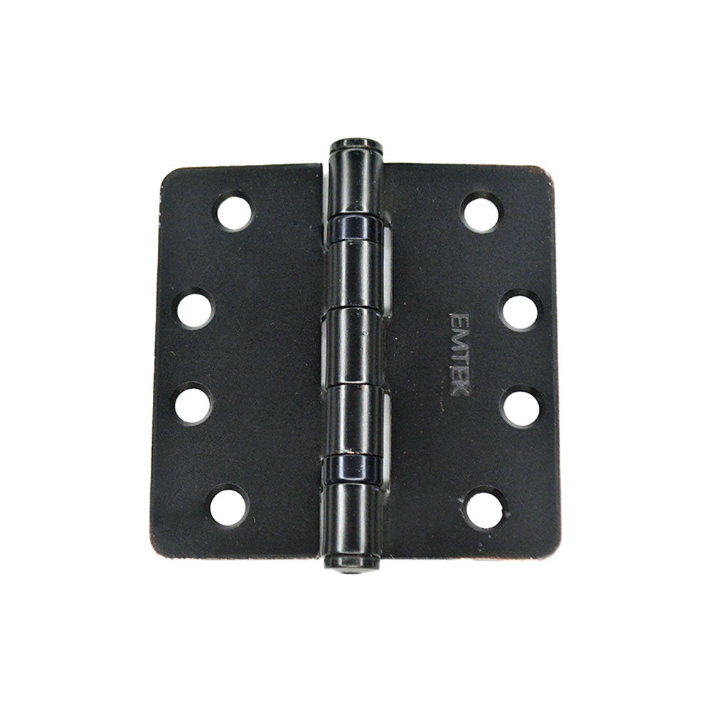 Emtek 94024US10B Pair of 4" x 4" 1/4" Radius Steel Heavy Duty Ball Bearing Hinges Oil Rubbed Bronze Finish Main image
