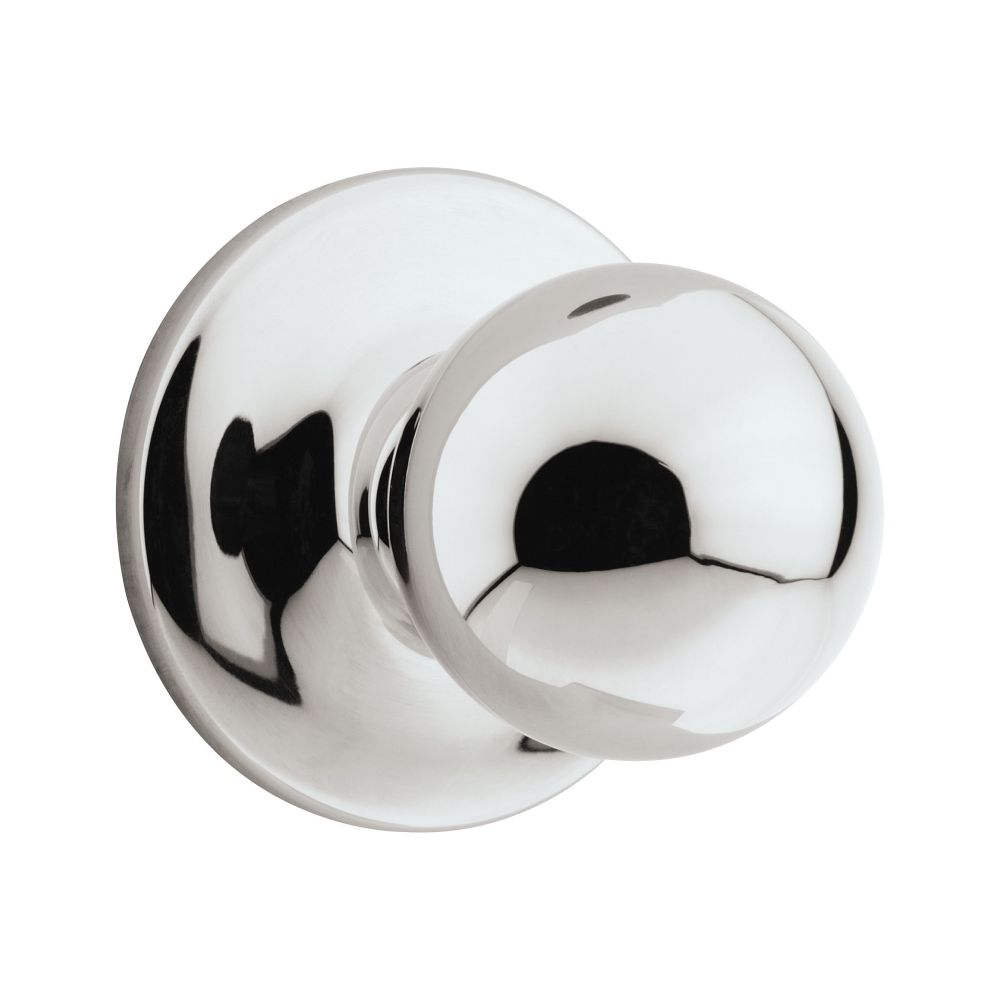 Kwikset 966P-26.UNIV Polo Knob Interior Single Cylinder Handleset Trim for Both 800 and 687 Series Handlesets Bright Chrome Finish
