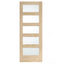 5 Lite Pine Frosted Glass French Door