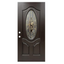 FB-FDF-05M-OV7 Fiberglass Door w. Mahogany Finish