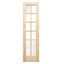 12 Lite Pine Clear Glass French Door