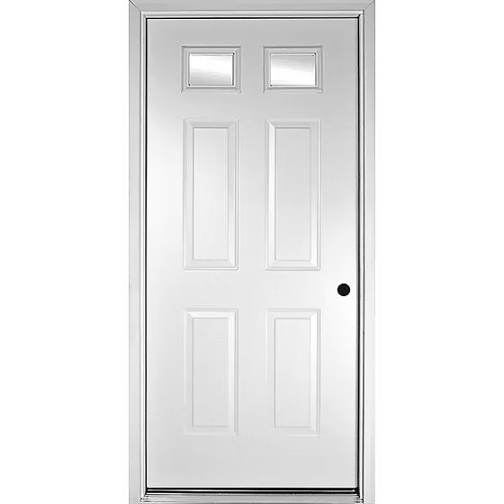 2 Lite White Steel Door