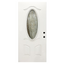 White Steel Door Oval Glass