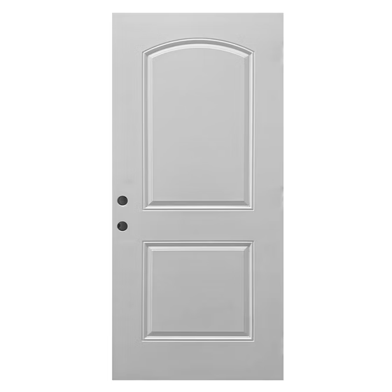 2 Panel White Steel Door