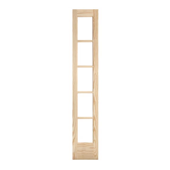 5 Lite Pine Clear Glass French Door