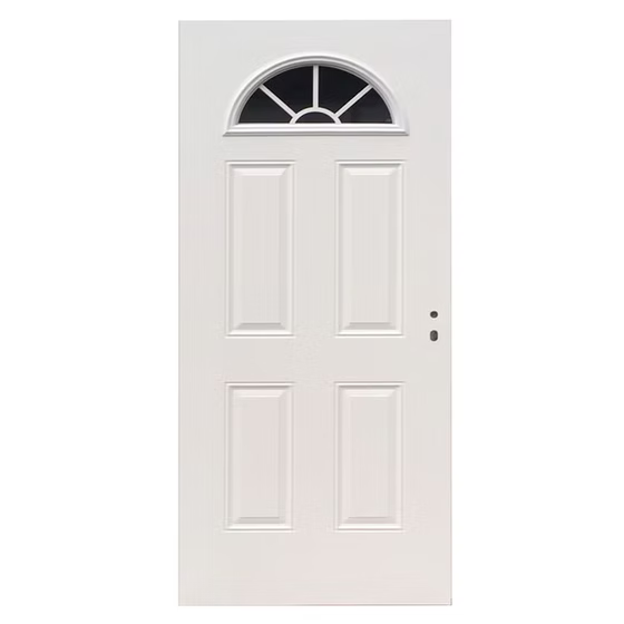 Fan Lite White Steel Door