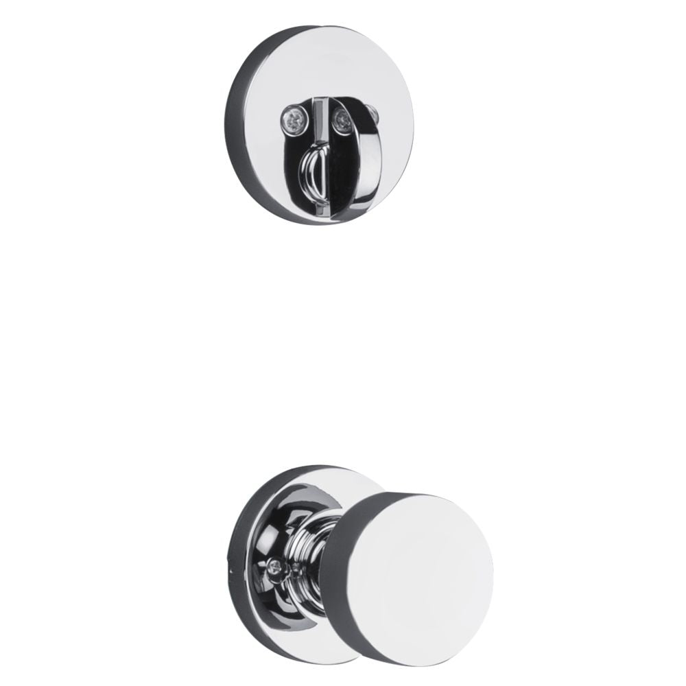 Kwikset 971PSKRDT-26D Single Cylinder Interior Pismo Knob Trim with Round Rose Satin Chrome Finish