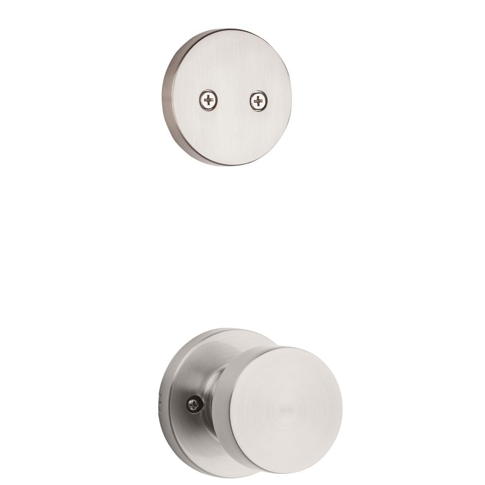 Kwikset 973PSKRDT-15 Dummy Interior Pismo Knob Trim with Round Rose Satin Nickel Finish