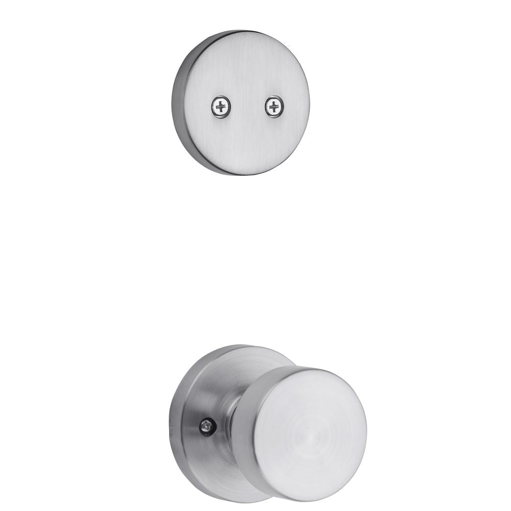 Kwikset 973PSKRDT-26D Dummy Interior Pismo Knob Trim with Round Rose Satin Chrome Finish